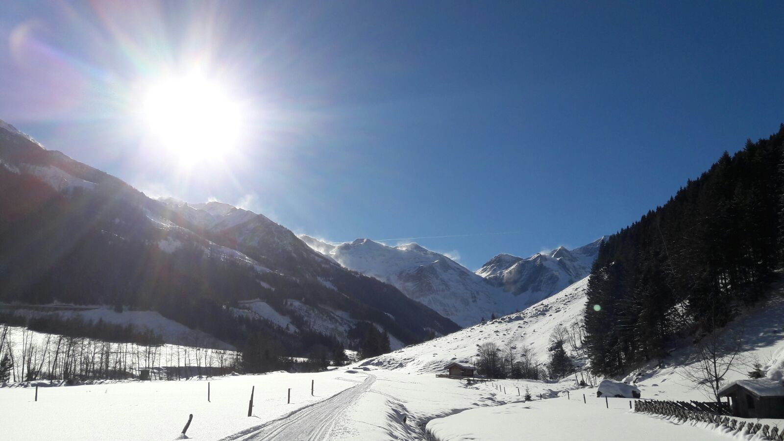 atemberaubende Landschaft im Winter im Käfertal