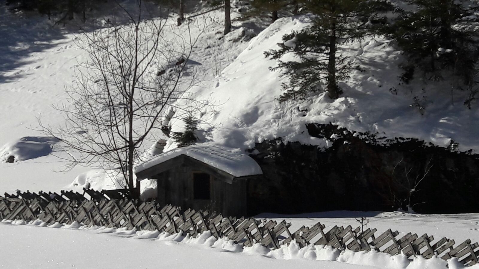 Unsere Hühnerhütte im Winter